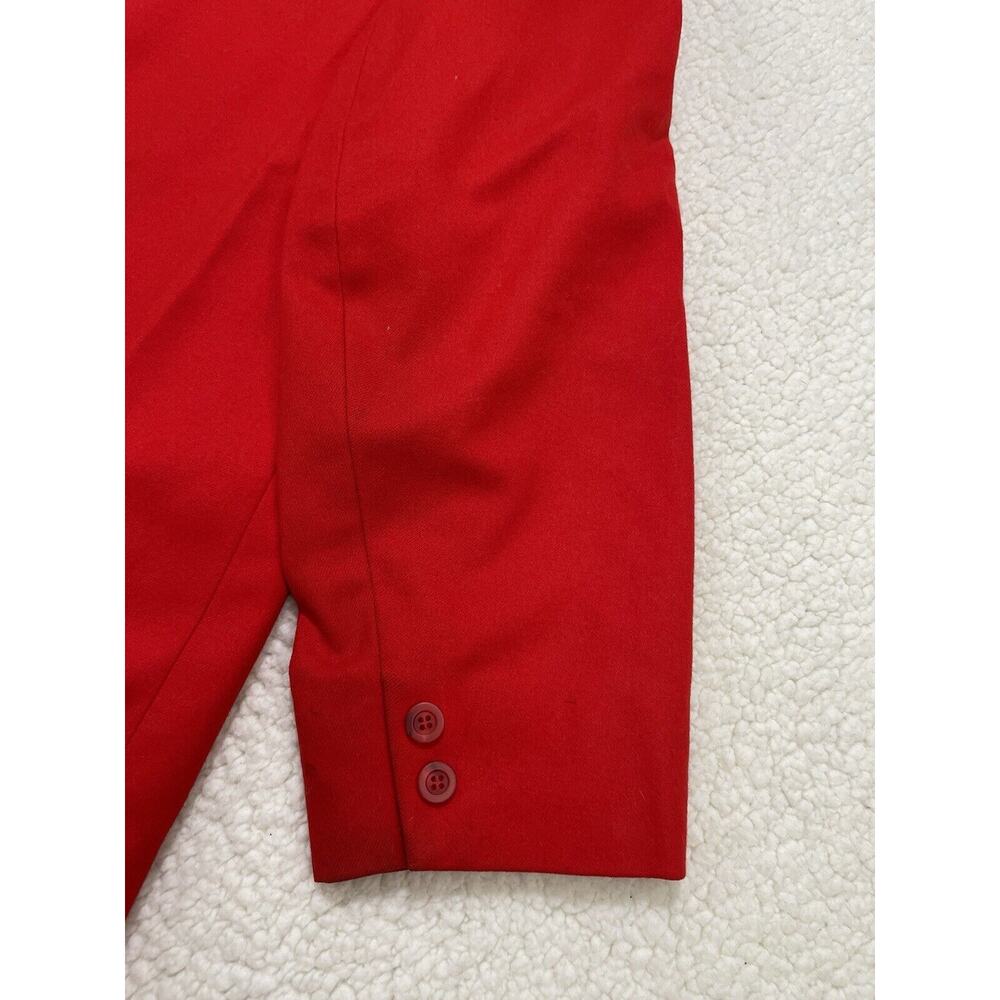Vintage Pendleton Womens Plus 22W 100% Virgin Wool Coat Blazer Red Academia USA - Picture 12 of 16